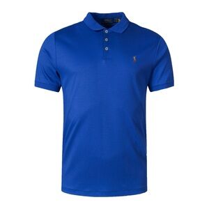 POLO RALPH LAUREN Classic Fit Soft Cotton Polo Shirt LARGE Royal Blue NWT